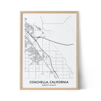 Coachella city map poster
