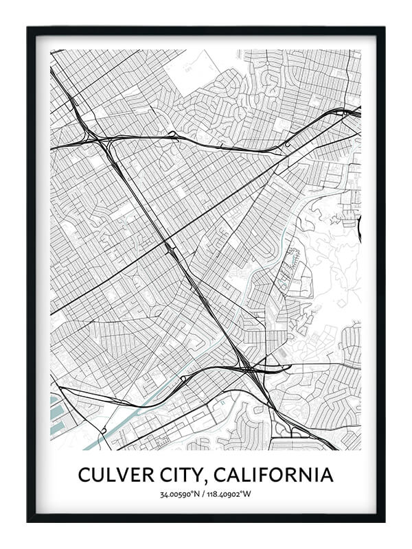 Culver City Map Poster - Your City Map Art - Positive Prints