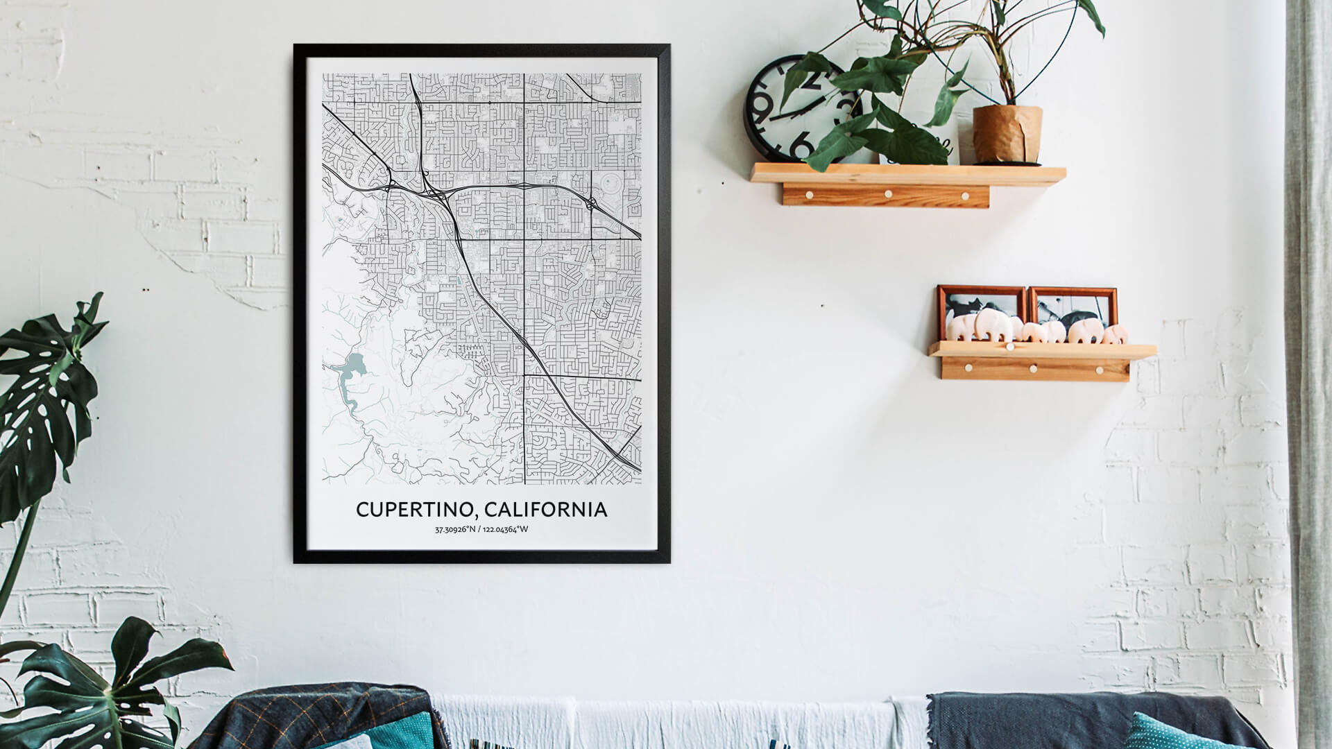 Cupertino Map Poster - Your City Map Art - Positive Prints