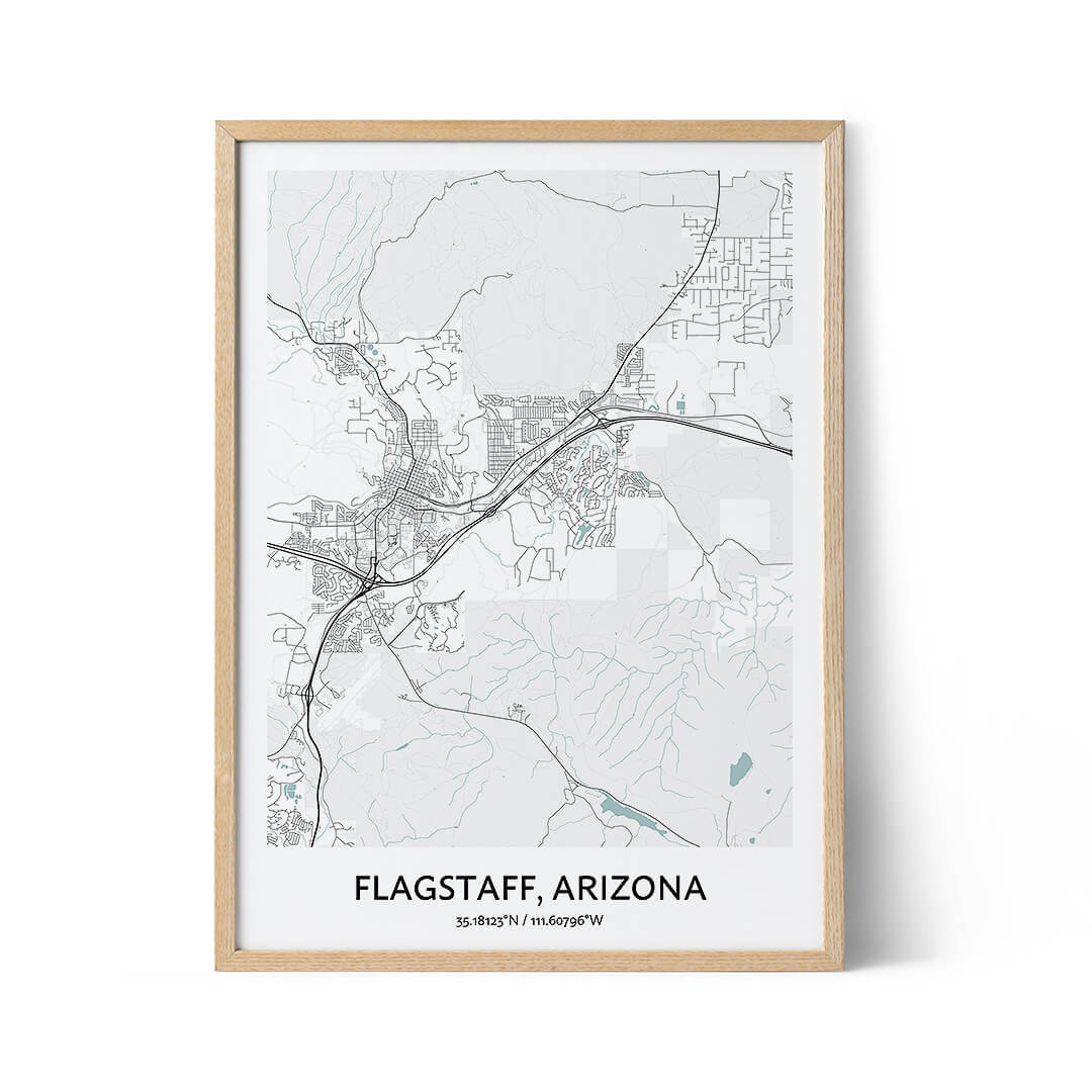 Flagstaff city map poster