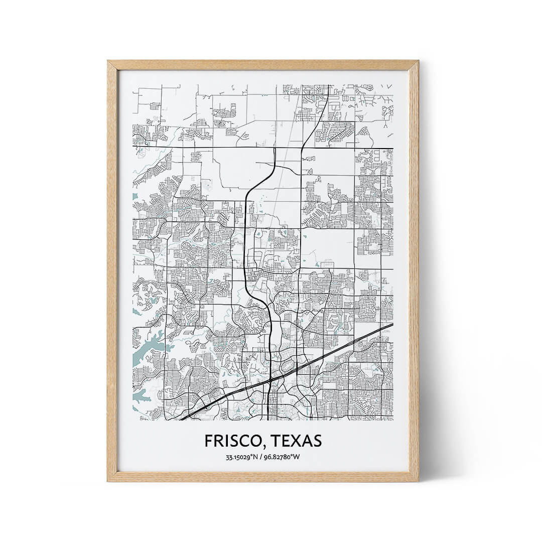 Frisco Map Poster - Your City Map Art - Positive Prints