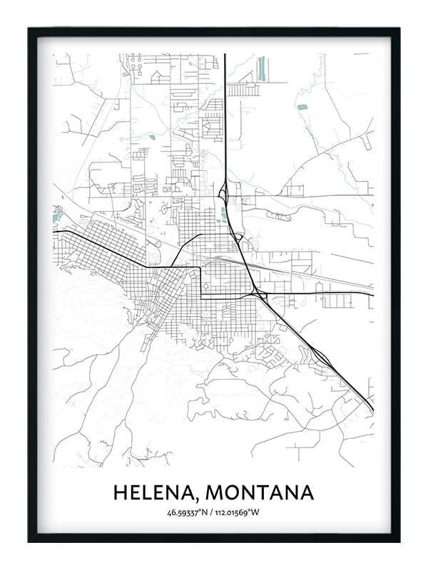 Helena Map Poster - Your City Map Art - Positive Prints