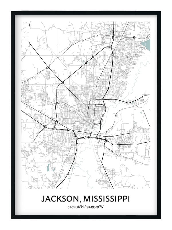 Jackson Map Poster - Your City Map Art - Positive Prints