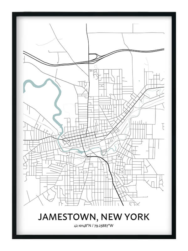 Jamestown Map Poster Your City Map Art Positive Prints