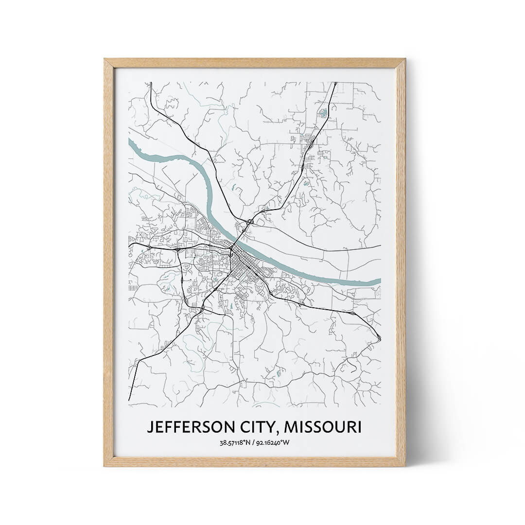 Jefferson City city map poster