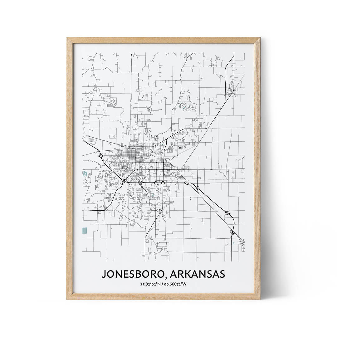 Jonesboro Map Poster - Your City Map Art - Positive Prints