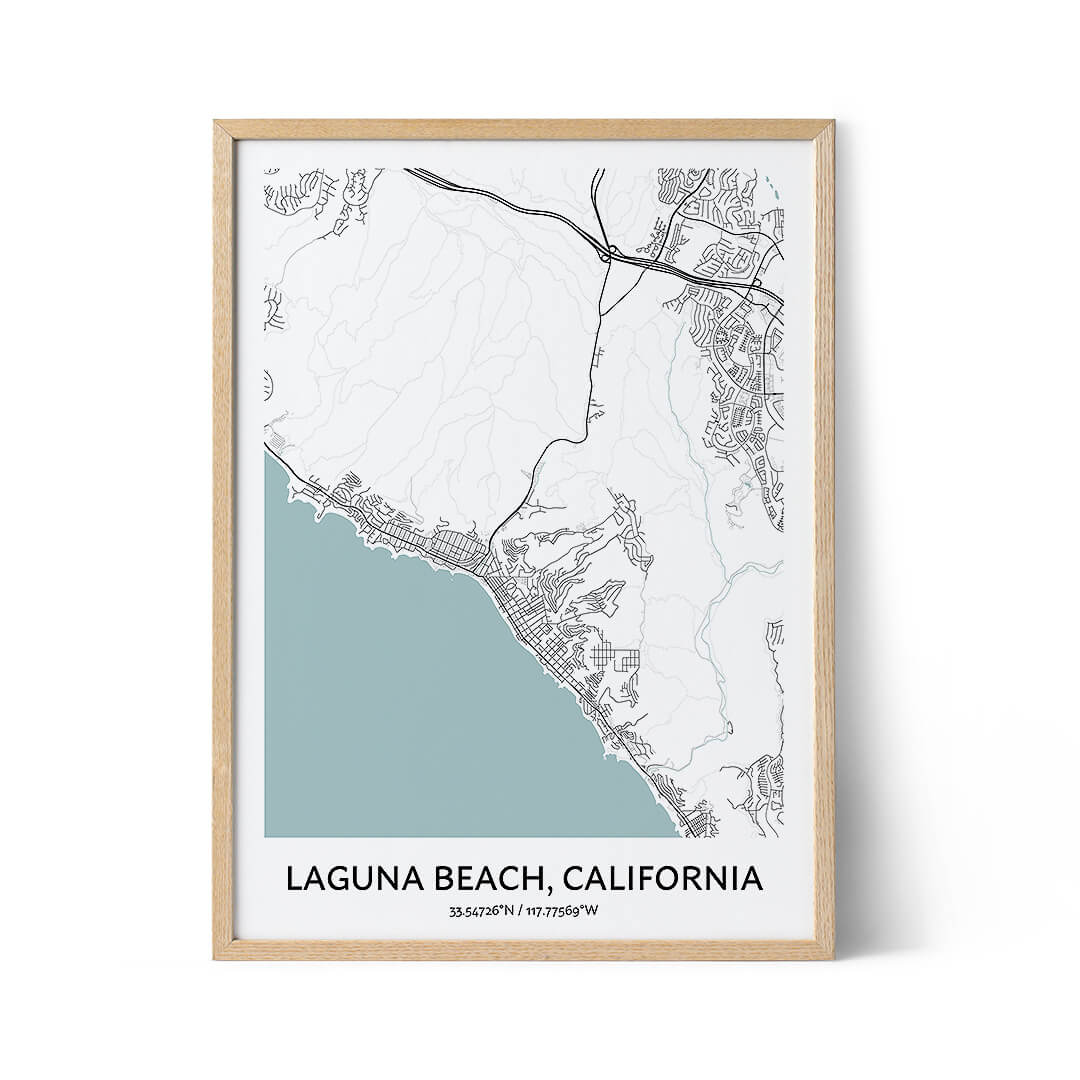 Laguna Beach city map poster