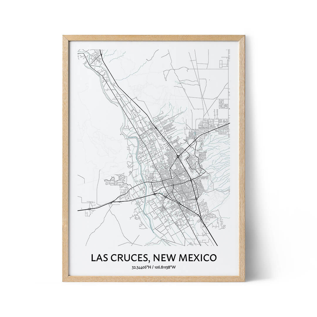 Las Cruces city map poster