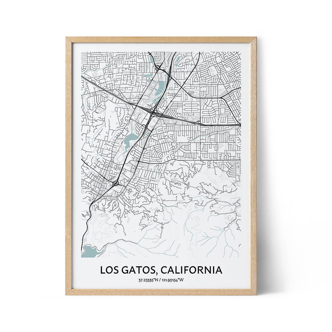 Los Gatos City Map Poster 