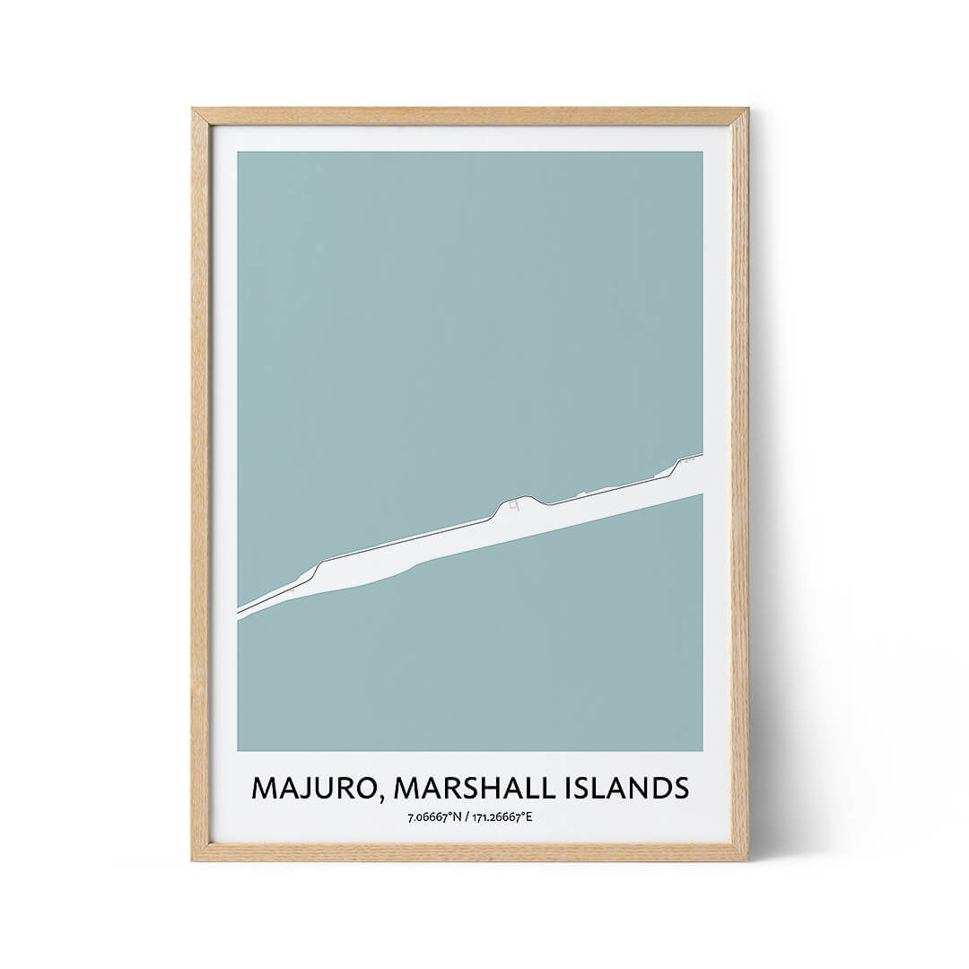 Majuro city map poster