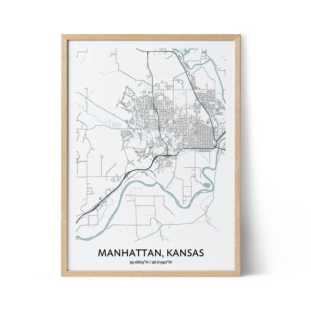 Poster con la mappa di Manhattan