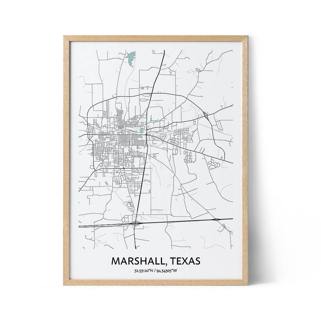 Marshall city map poster