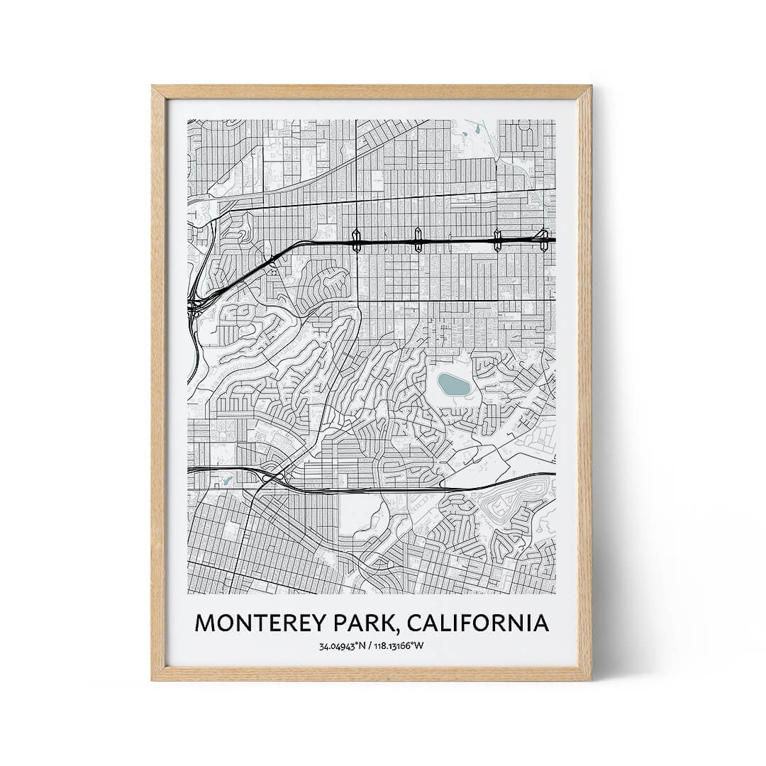 Monterey Park city map poster