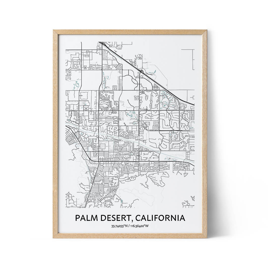 Palm Desert city map poster