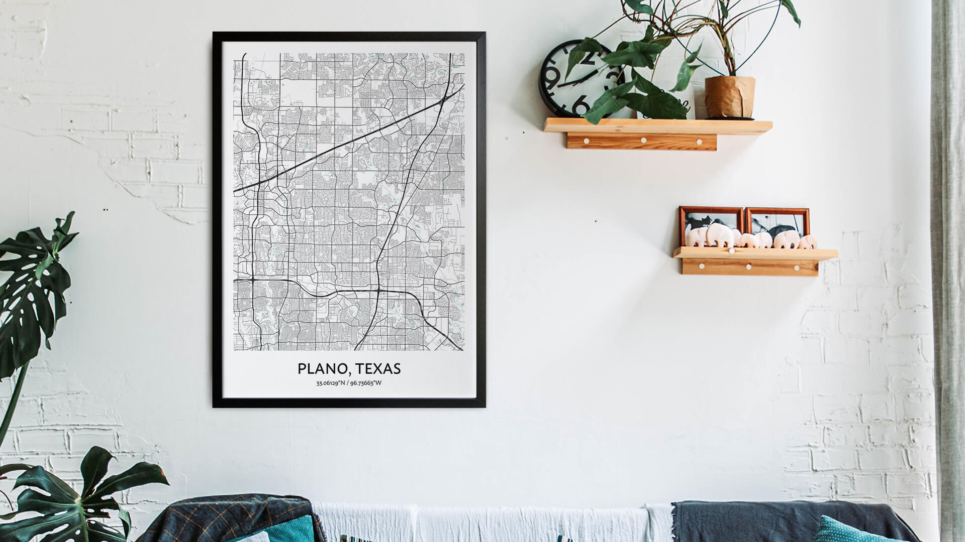 Plano Map Poster - Your City Map Art - Positive Prints