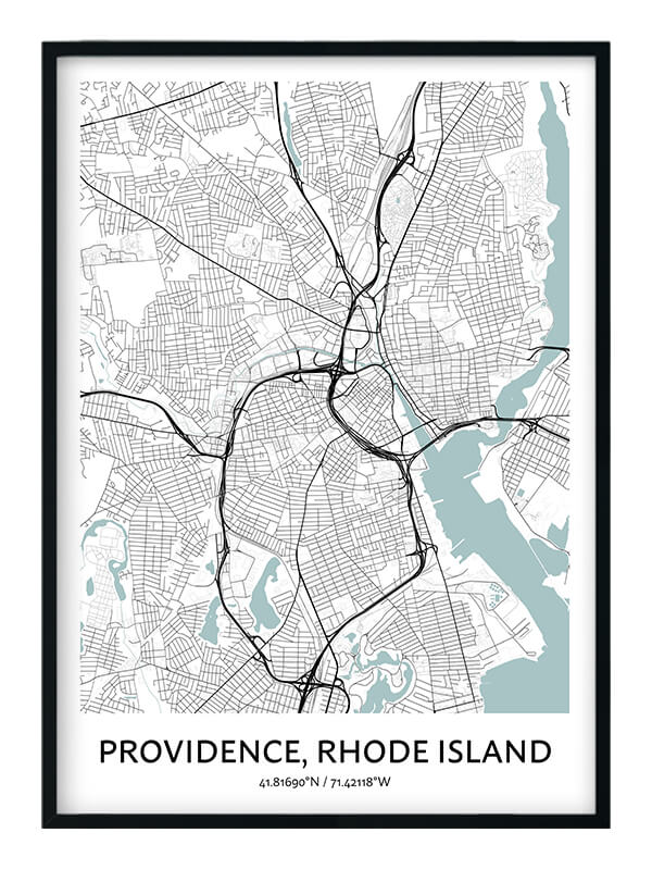 Providence Map Poster - Your City Map Art - Positive Prints