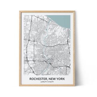Rochester city map poster