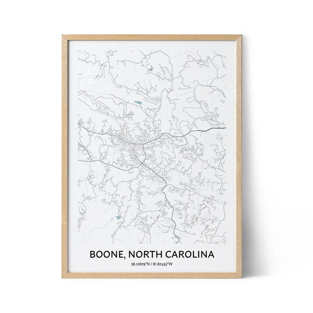 Boone city map poster