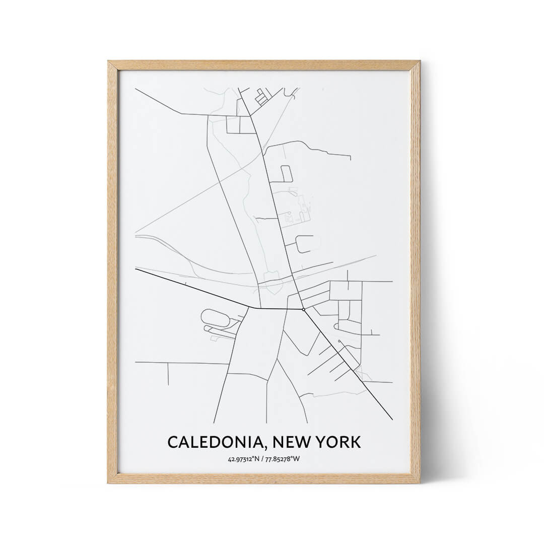 Caledonia city map poster
