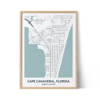 Cape Canaveral city map poster