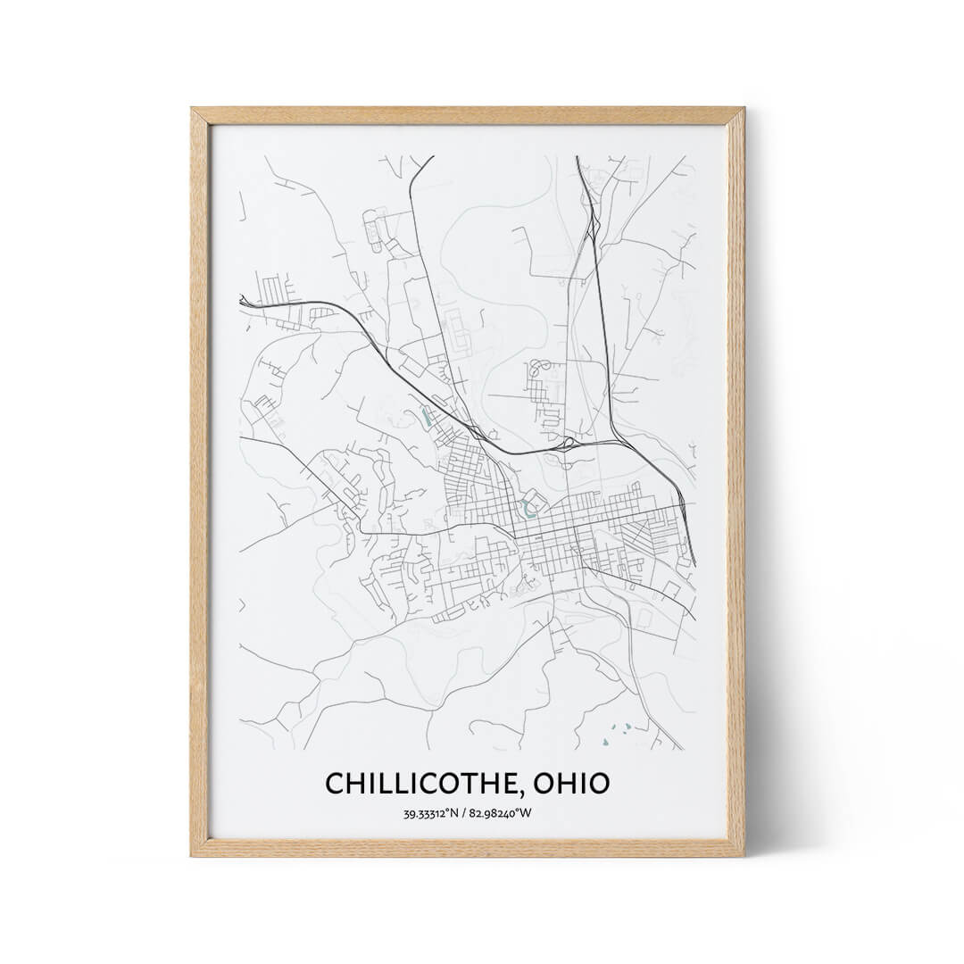 Chillicothe city map poster