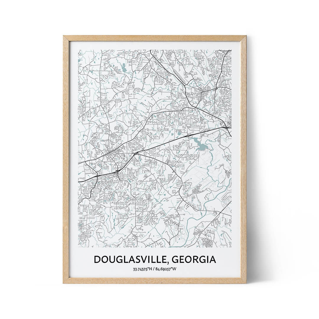 Douglasville city map poster