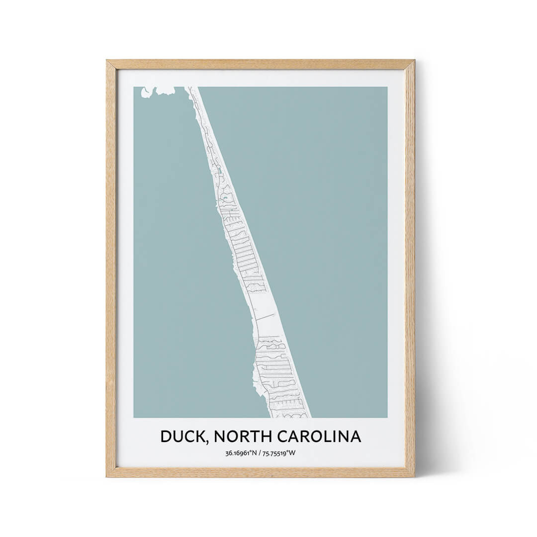 Duck city map poster