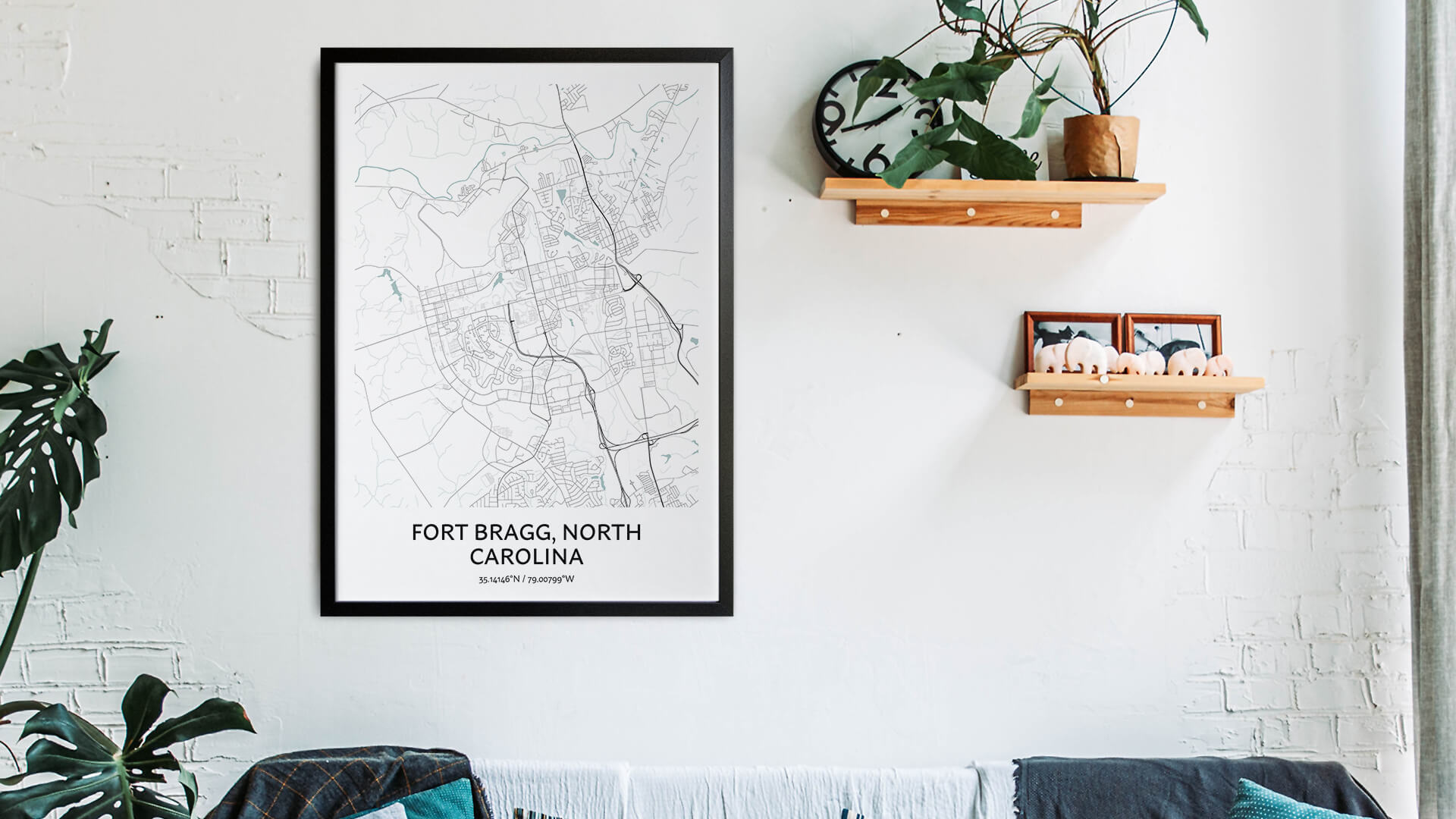 Fort Bragg Map Poster - Your City Map Art - Positive Prints