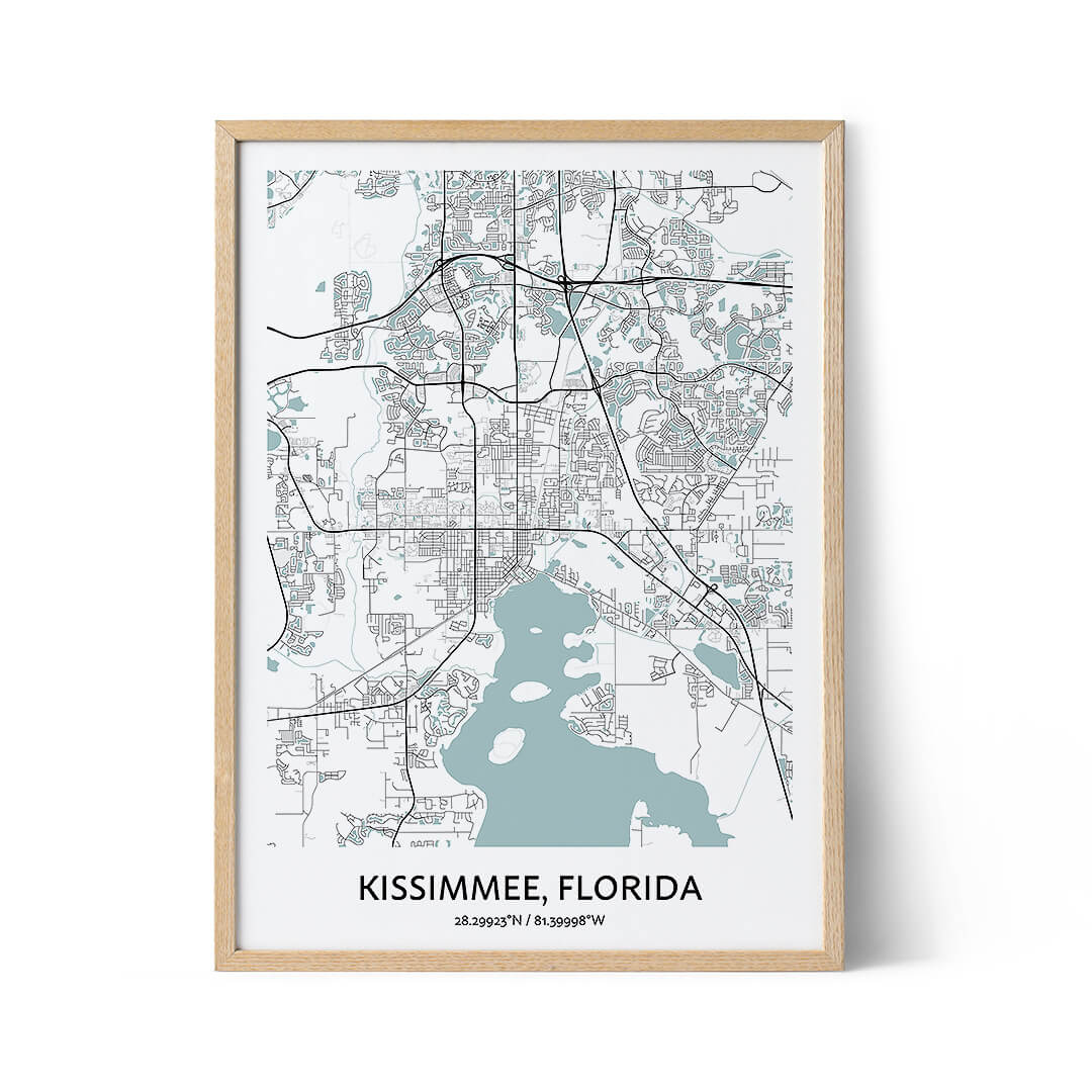 Kissimmee city map poster