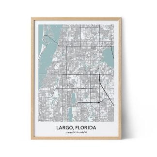 Largo city map poster