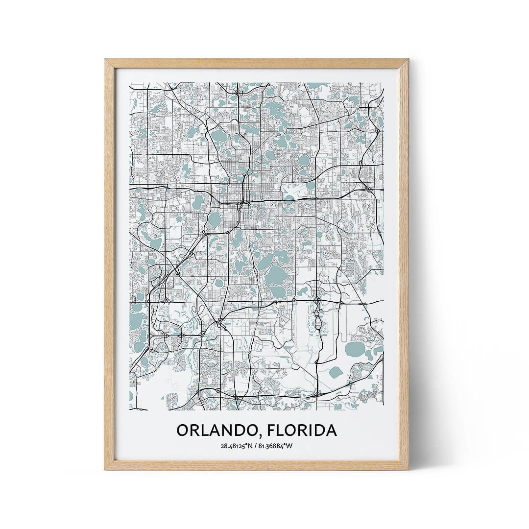 Orlando Map Poster - Your City Map Art - Positive Prints
