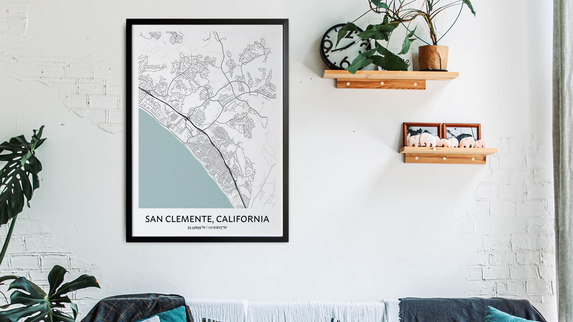 San Clemente Map Poster - Your City Map Art - Positive Prints