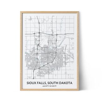 Sioux Falls city map Sioux Falls city map posterposter