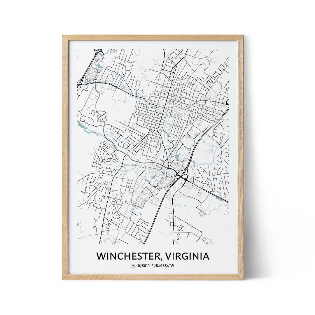 Winchester city map poster