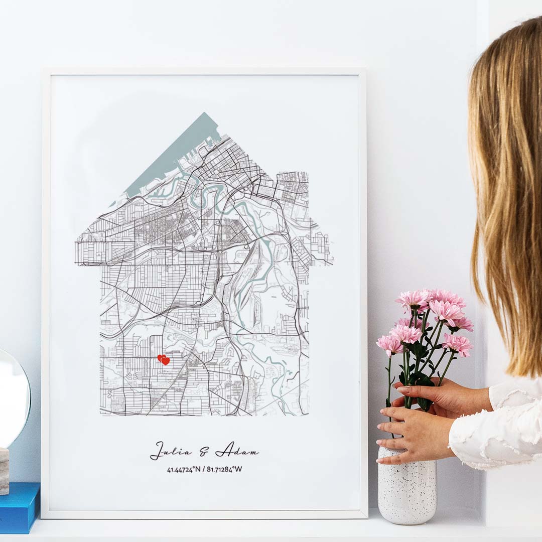 Personalised Housewarming Gift • New Home Print • Map Print • First Home Gift for Couple • Our First Home • New Home Gift • First Home Gift