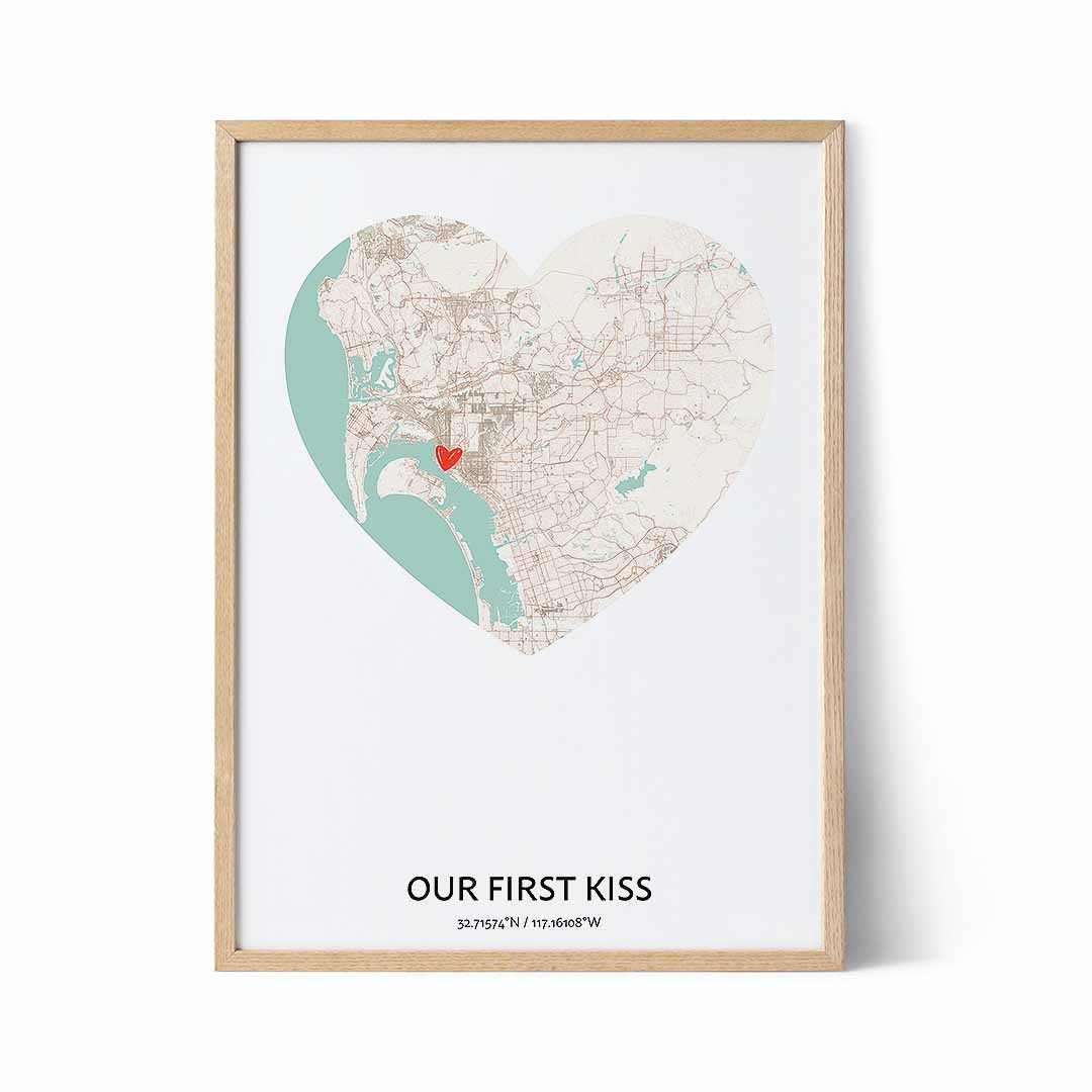 our first kiss map