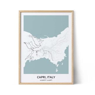 Capri city map poster