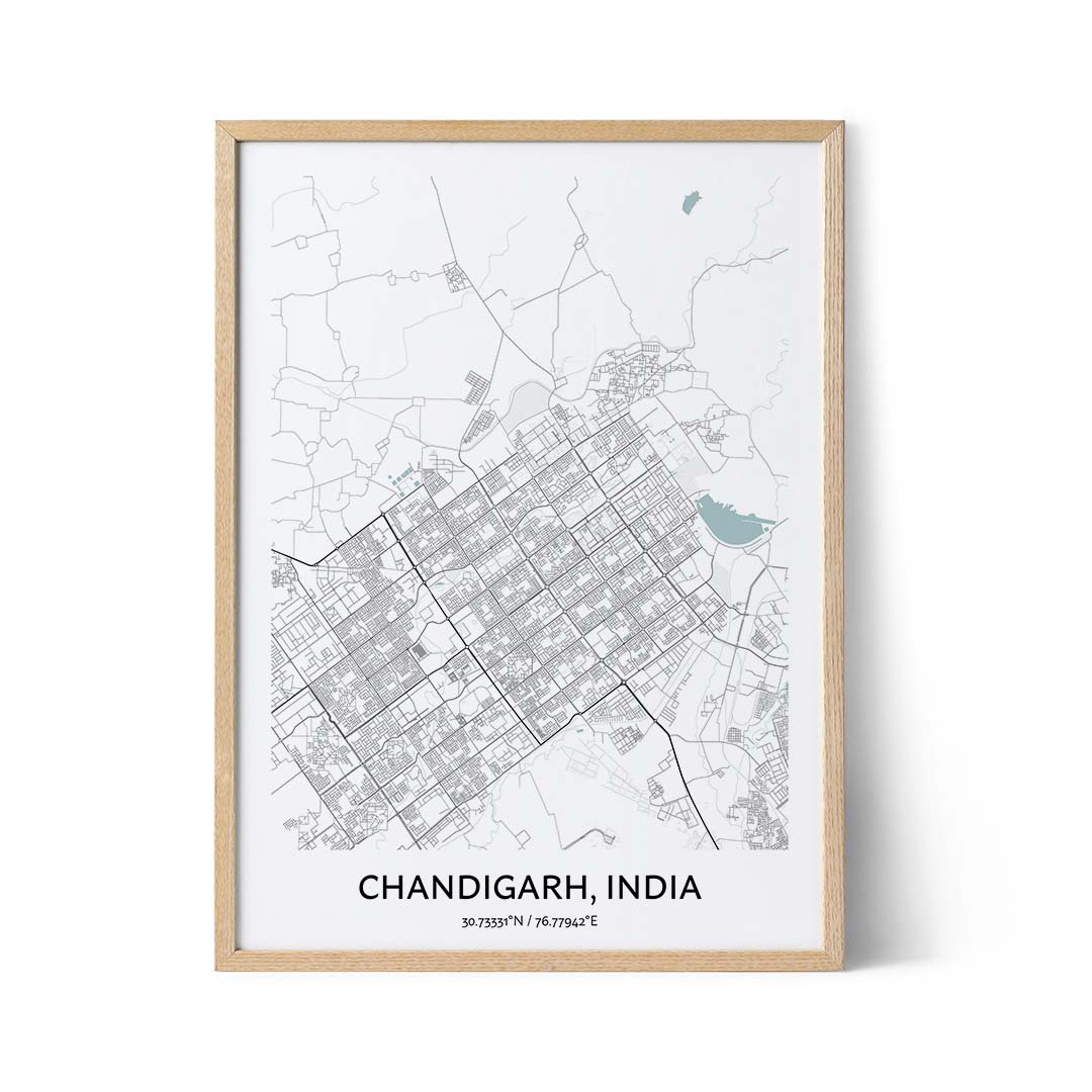 Chandigarh city map poster
