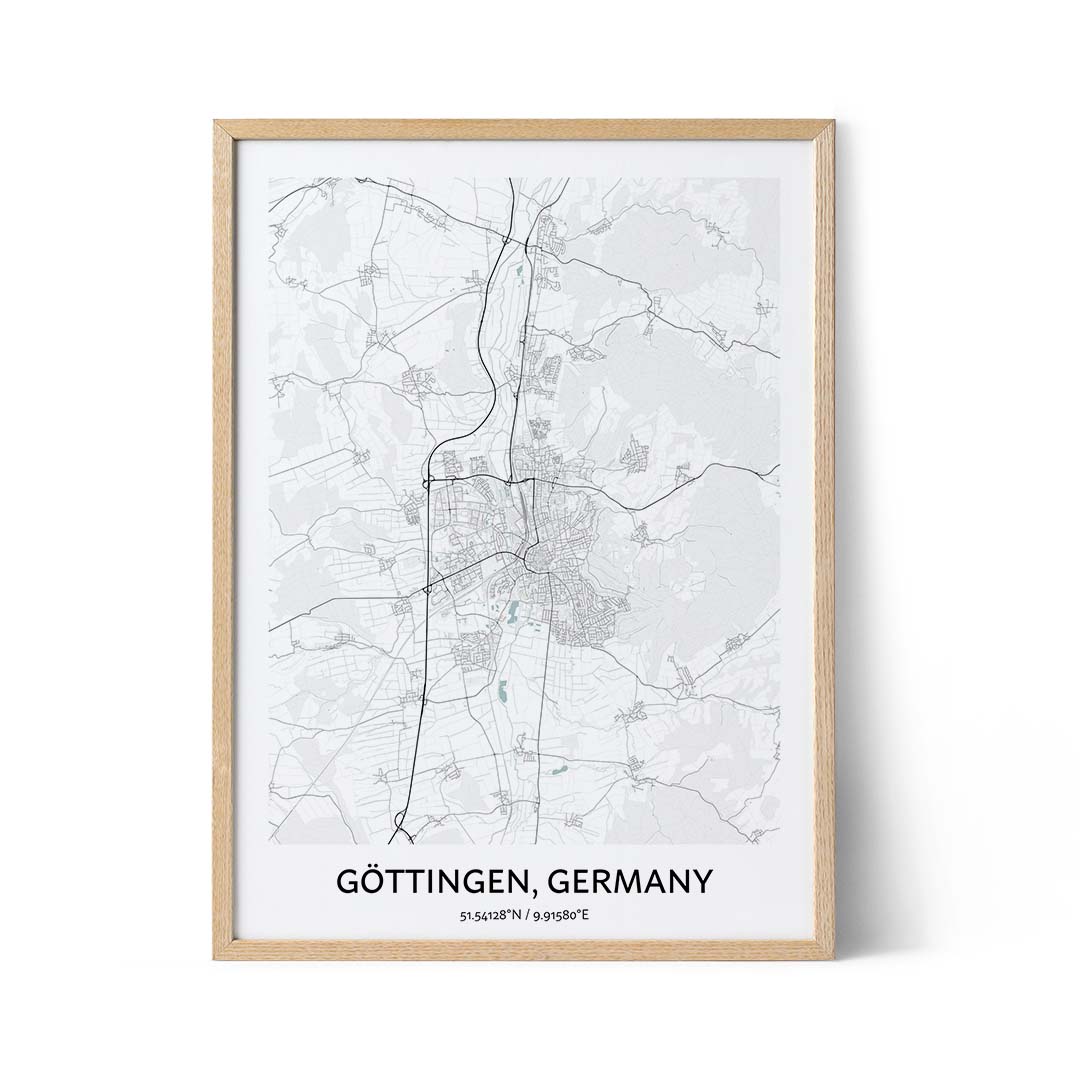 Gottingen Map Poster Your City Map Art Positive Prints