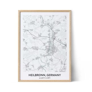 Heilbronn city map poster