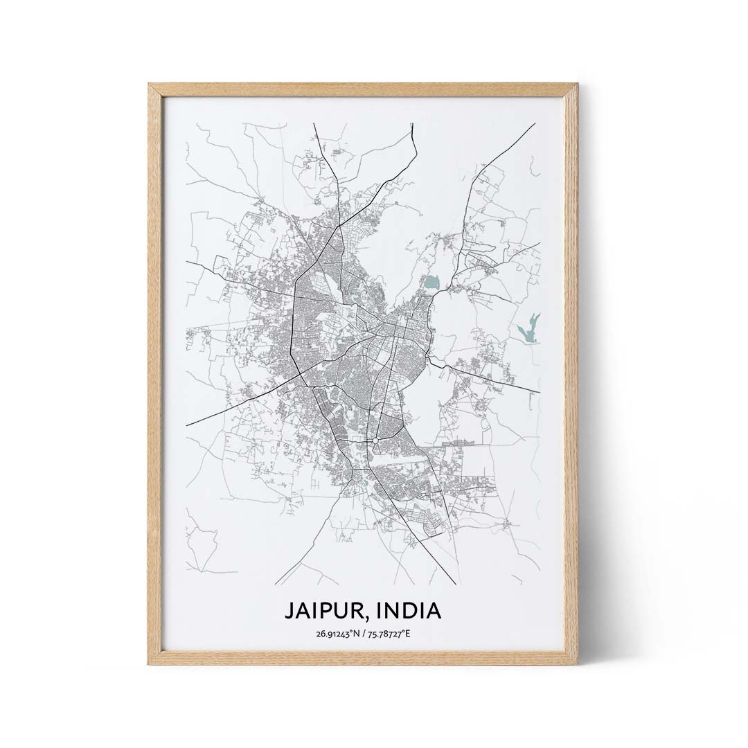 Jaipur city map poster