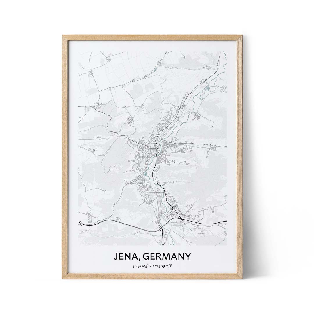 Jena city map poster