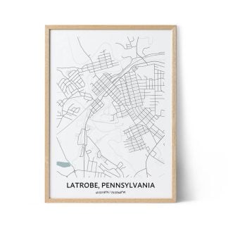 Latrobe city map poster