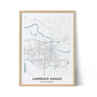 Lawrence city map poster