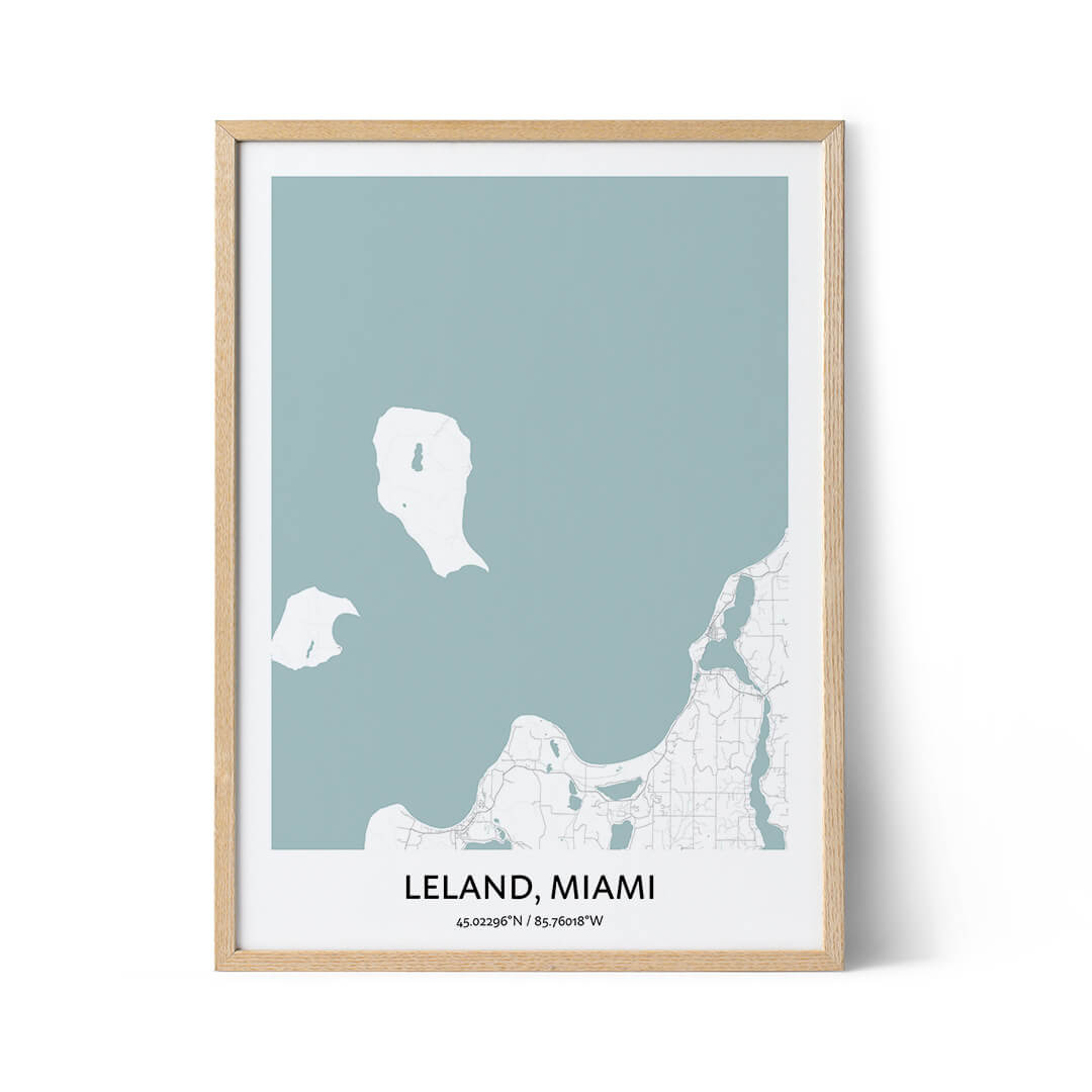 Leland city map poster