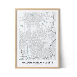 Malden city map poster