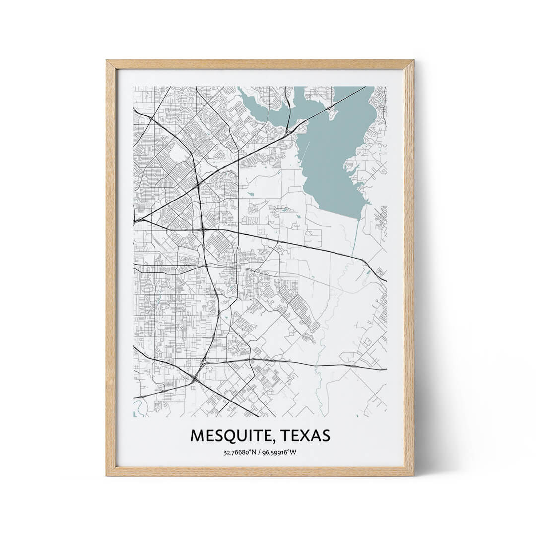 Mesquite city map poster