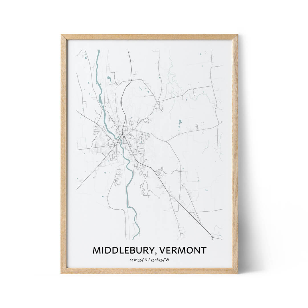 Middlebury Map Poster - Your City Map Art - Positive Prints