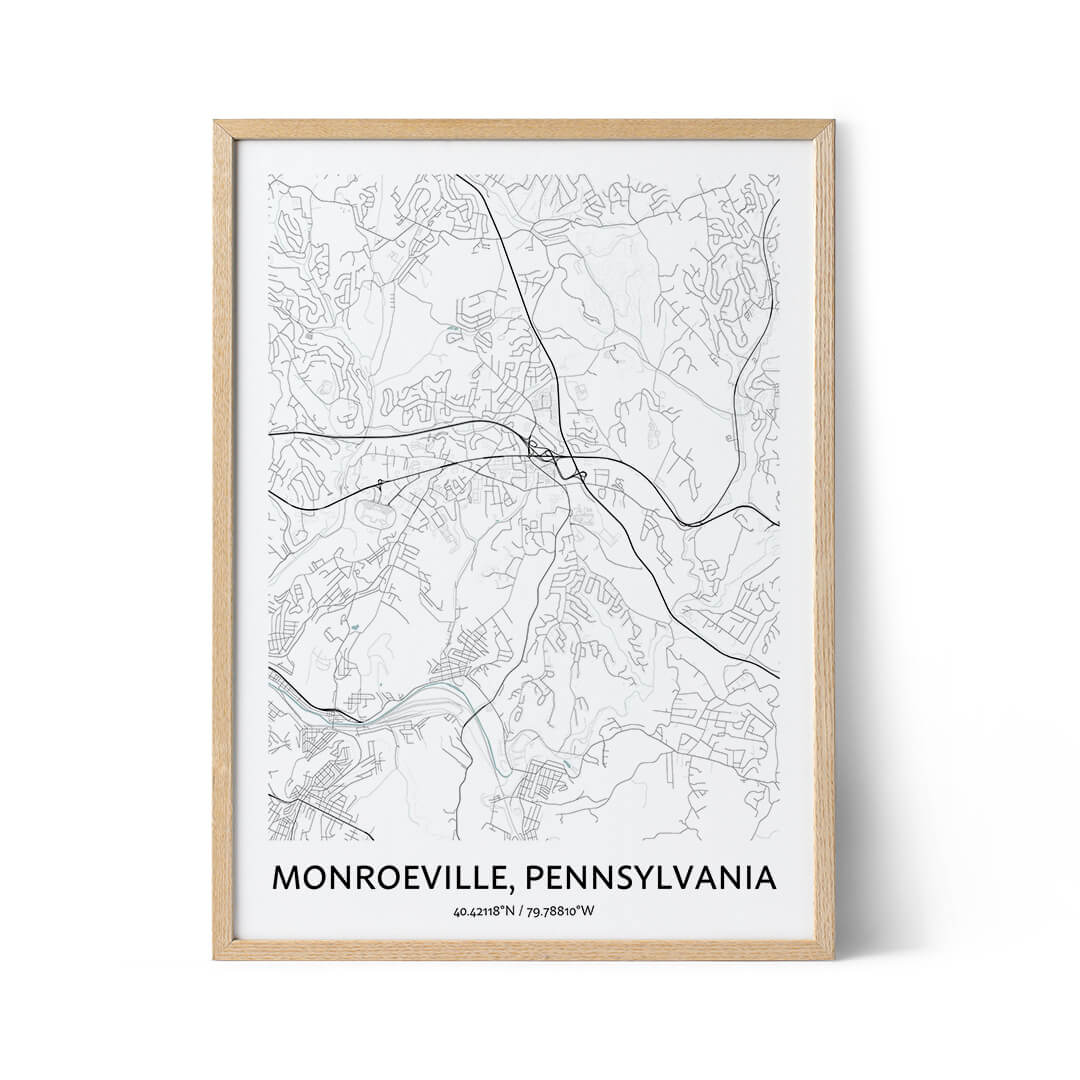 Monroeville city map poster