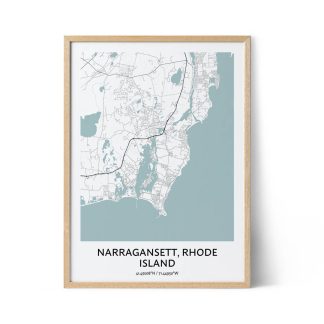 Narragansett city map poster